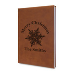 Snowflakes Leather Sketchbook - Small - Double Sided (Personalized)