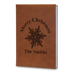 Snowflakes Leatherette Journal - Large - Double Sided (Personalized)