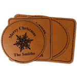 Snowflakes Faux Leather Iron On Patch (Personalized)