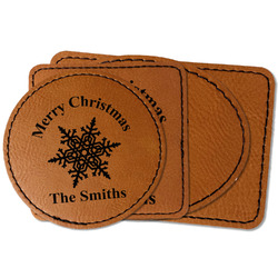 Snowflakes Faux Leather Iron On Patch (Personalized)
