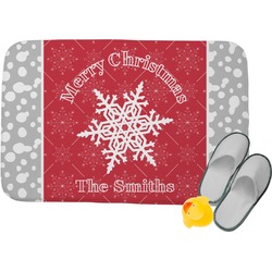 Snowflakes Memory Foam Bath Mat - 24"x17" (Personalized)