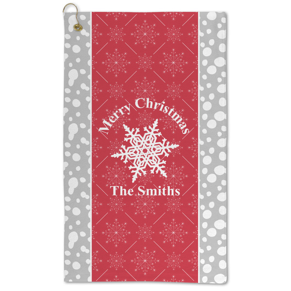 Custom Snowflakes Microfiber Golf Towel - Large (Personalized)