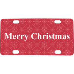 Snowflakes Mini / Bicycle License Plate (4 Holes) (Personalized)