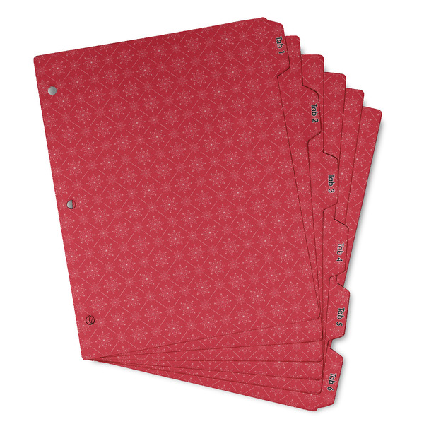 Custom Snowflakes Binder Tab Divider - Set of 6 (Personalized)