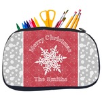 Snowflakes Neoprene Pencil Case - Medium w/ Name or Text