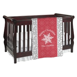 Snowflakes Baby Blanket (Double Sided) (Personalized)