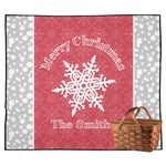 Snowflakes Outdoor Picnic Blanket (Personalized)