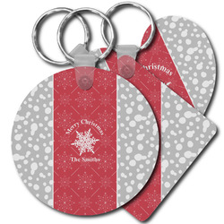 Snowflakes Plastic Keychain (Personalized)