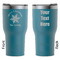 Snowflakes RTIC Tumbler - Dark Teal - Double Sided - Front & Back