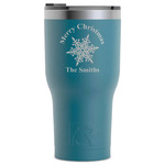 Snowflakes RTIC Tumbler - Dark Teal - Laser Engraved - Single-Sided (Personalized)