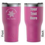 Snowflakes RTIC Tumbler - Magenta - Laser Engraved - Double-Sided (Personalized)