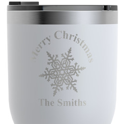 Snowflakes RTIC Tumbler - White - Engraved Front (Personalized)