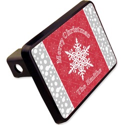 Snowflakes Rectangular Trailer Hitch Cover - 2" (Personalized)