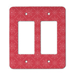 Snowflakes Rocker Style Light Switch Cover - Two Switch