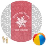 Snowflakes Round Beach Towel (Personalized)