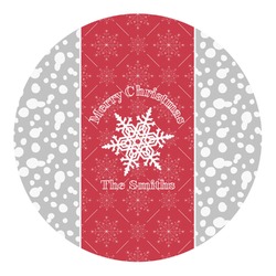 Snowflakes Round Decal - Large (Personalized)