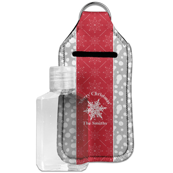 Custom Snowflakes Hand Sanitizer & Keychain Holder - Large (Personalized)