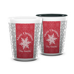 Snowflakes Ceramic Shot Glass - 1.5 oz (Personalized)