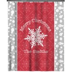 Snowflakes Extra Long Shower Curtain - 70"x84" (Personalized)