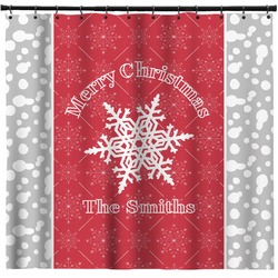 Snowflakes Shower Curtain - 71" x 74" (Personalized)