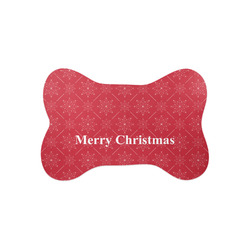 Snowflakes Bone Shaped Dog Food Mat (Small) (Personalized)