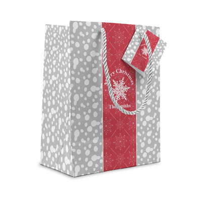 White Snowflakes, Christmas Shopping Bags