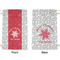 Snowflakes Small Laundry Bag - Front & Back View