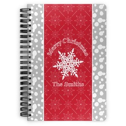 Snowflakes Spiral Notebook - 7x10 w/ Name or Text