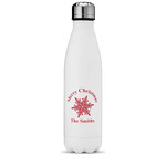 Snowflakes Water Bottle - 17 oz. - Stainless Steel - Full Color Printing (Personalized)