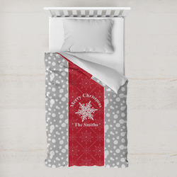 Snowflakes Toddler Duvet Cover w/ Name or Text