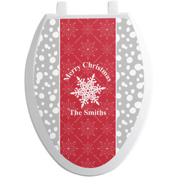 Snowflakes Toilet Seat Decal - Elongated (Personalized)