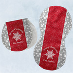 Snowflakes Burp Pads - Velour - Set of 2 w/ Name or Text