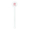 Snowflakes White Plastic 5.5" Stir Stick - Round - Single Stick