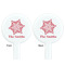 Snowflakes White Plastic 7" Stir Stick - Double Sided - Round - Front & Back