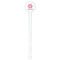 Snowflakes White Plastic 7" Stir Stick - Round - Single Stick