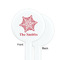 Snowflakes White Plastic 7" Stir Stick - Single Sided - Round - Front & Back