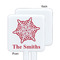 Snowflakes White Plastic Stir Stick - Single Sided - Square - Approval