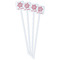 Snowflakes White Plastic Stir Stick - Single Sided - Square - Front