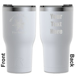 Snowflakes RTIC Tumbler - White - Engraved Front & Back (Personalized)