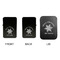 Snowflakes Windproof Lighters - Black, Double Sided, w Lid - APPROVAL