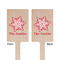 Snowflakes Wooden 6.25" Stir Stick - Rectangular - Double Sided - Front & Back