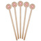 Snowflakes Wooden 7.5" Stir Stick - Round - Fan View