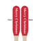 Snowflakes Wooden Food Pick - Paddle - Double Sided - Front & Back