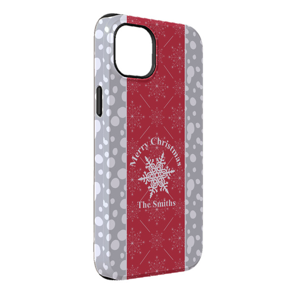 Custom Snowflakes iPhone Case - Rubber Lined - iPhone 14 Plus (Personalized)