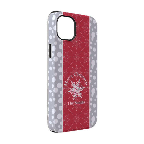 Custom Snowflakes iPhone Case - Rubber Lined - iPhone 14 Pro (Personalized)