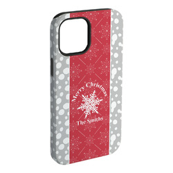 Snowflakes iPhone Case - Rubber Lined - iPhone 15 Plus (Personalized)