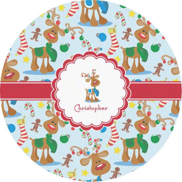 Custom Reindeer Multipurpose Round Labels - 1" (Personalized)