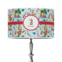 Reindeer 12" Drum Lamp Shade - Poly-film (Personalized)