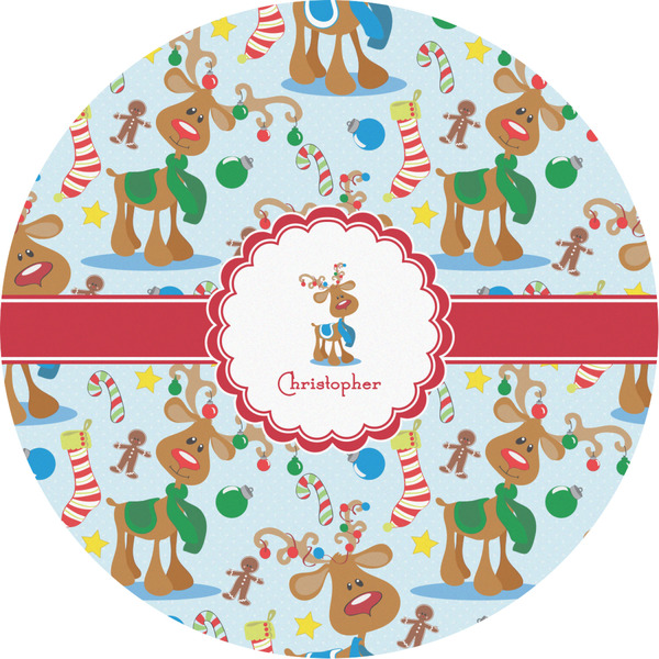 Custom Reindeer Multipurpose Round Labels - 2" (Personalized)