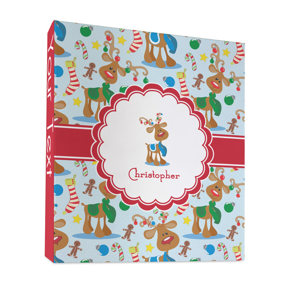 Custom Reindeer 3 Ring Binder - Full Wrap - 1" (Personalized)